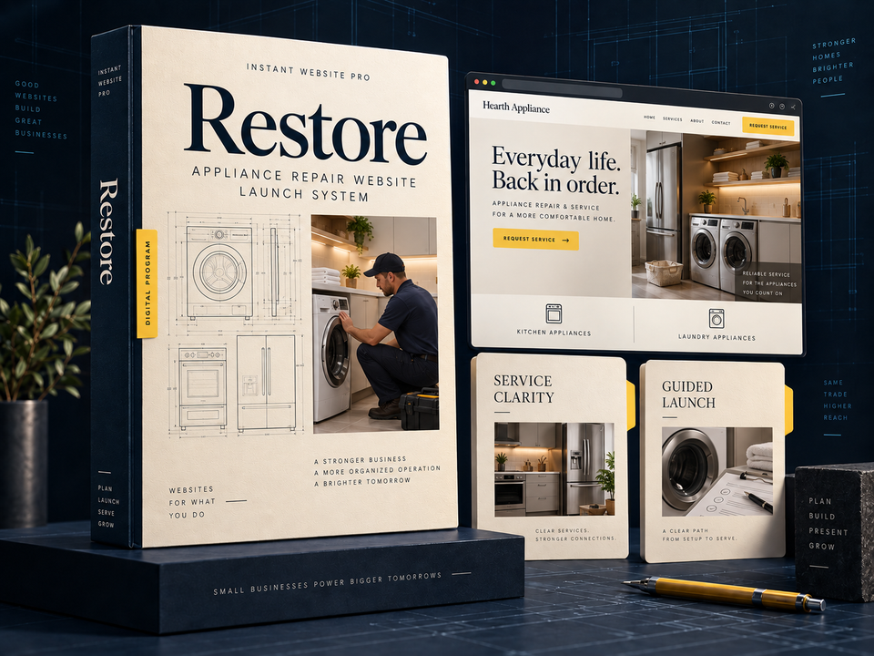 Restore appliance repair digital website program